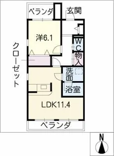 CREWS SQUARE【2階】の間取り