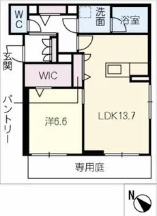 仮)シャーメゾン中条町【1階】の間取り