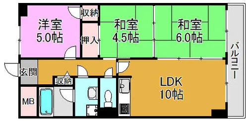 メゾンプランシェール【3階】の間取り