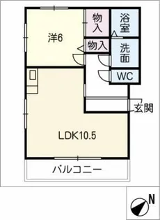 プチ・シャレード【1階】の間取り