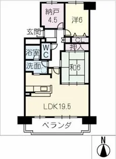 パークシティ三郷壱番館西棟502号【5階】の間取り