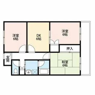ハイムとのぎ【1階】の間取り