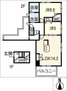 ヘーベルメゾン一宮【2階】の間取り