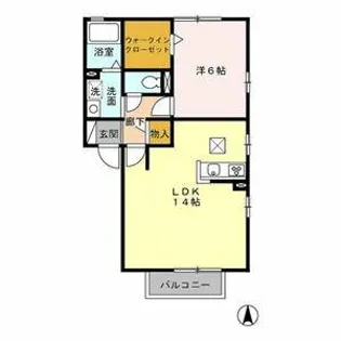 プルミエ D【101号室】の間取り