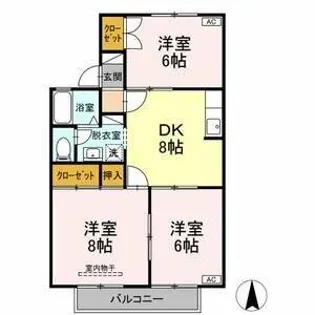 ハートホームいまいせ【2階】の間取り