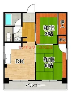 グランキューブ大正通り【7階】の間取り