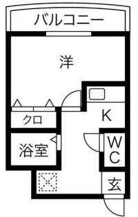 ピュアサクラ松屋町【6階】の間取り
