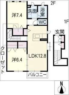 ブランフェルシア【2階】の間取り