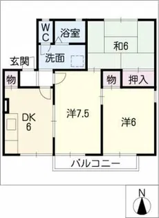 セジュール東【2階】の間取り