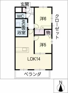ジュノス マノ【2階】の間取り