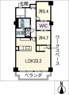 三渓ヒルズ A棟【1階】の間取り