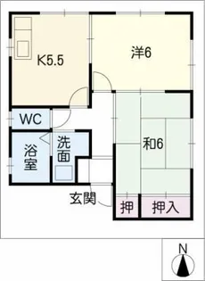 ドミール壱番館【1階】の間取り