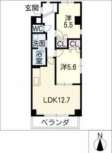 ラ・ブランシェ【2階】の間取り
