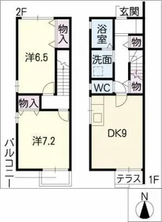 ファミールM 北棟【2階】の間取り