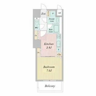 レジディア高岳【8階】の間取り