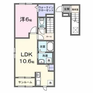 ルミナス ブラン【2階】の間取り