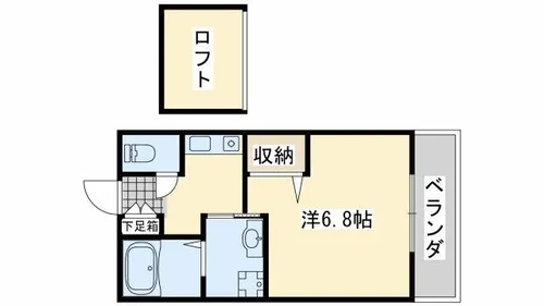 セジュールZENZO B【2階】の間取り