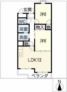 グリーンハイツ白山【3階】の間取り