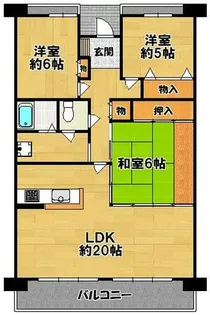 ダイヤカルム A棟【8階】の間取り