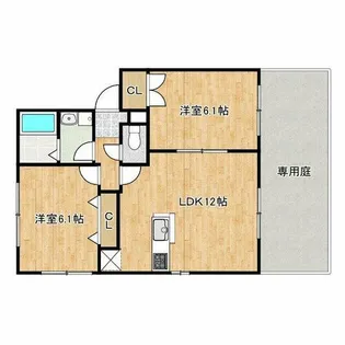 オアゼ・二色Ⅰ番館【1階】の間取り
