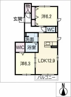 リヴィエールⅡ【1階】の間取り
