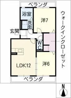 ジャスティスⅡ【3階】の間取り