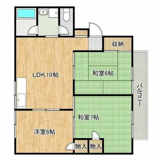シャルム井原里A棟【2階】の間取り
