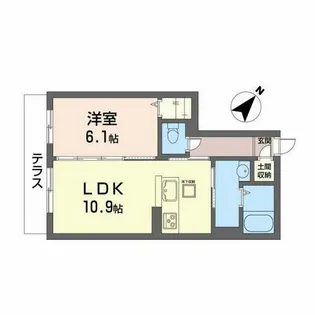 メゾンエイトA棟【1階】の間取り