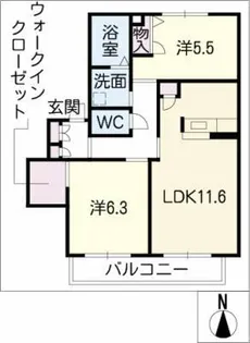 ホワイトプレイス【1階】の間取り