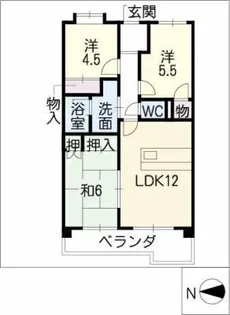 ロワール・パークⅢ【3階】の間取り
