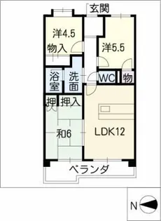 ロワール・パークⅢ【4階】の間取り