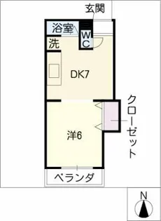 見附もみじ苑B棟【4階】の間取り