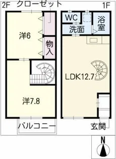 Zaoh VILLAGE D棟【2階】の間取り