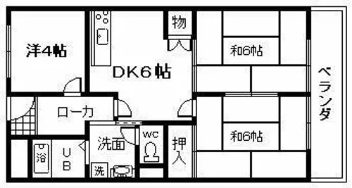 エステートハイツ【2階】の間取り