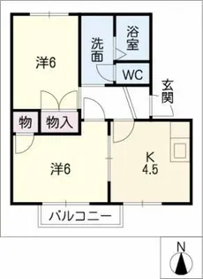 フレグランス平針【1階】の間取り