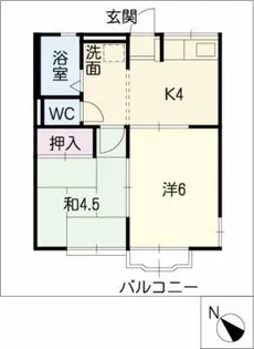 第5コーポエム【2階】の間取り