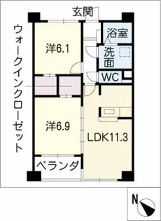 グラティテュード【2階】の間取り