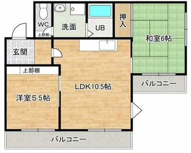 メゾンフジタ【2階】の間取り