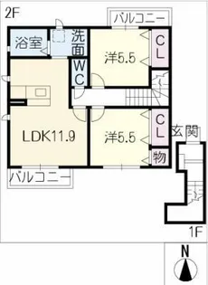 メゾン元町【2階】の間取り