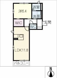 ヴェルデジャルディーノ【2階】の間取り