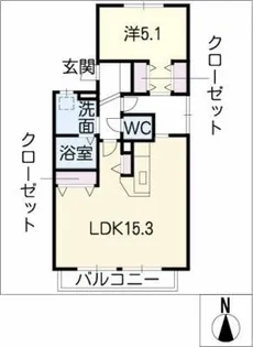 フレシール Kaze【2階】の間取り