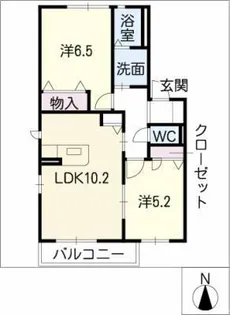 グランディア中野【1階】の間取り