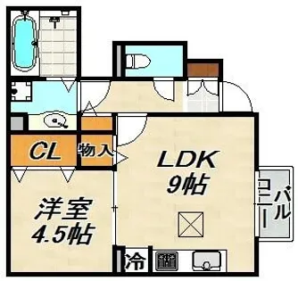 アヴェニール【1階】の間取り