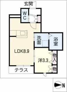 ヘーベルメゾン新栄【1階】の間取り