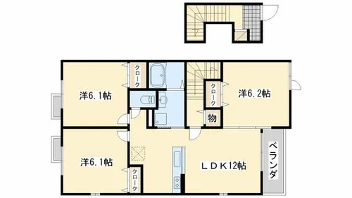 サイプレス Ⅰ【2階】の間取り