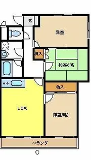 レジデンス赤池【2階】の間取り