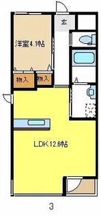 レジデンス片坂【3階】の間取り