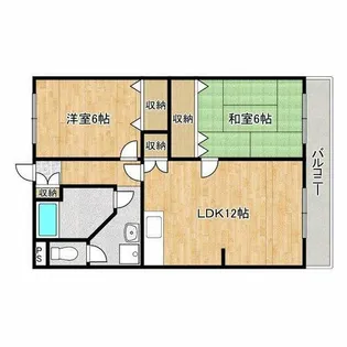 ハイツマルニシ【5階】の間取り