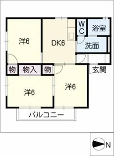 セジュール城並【2階】の間取り