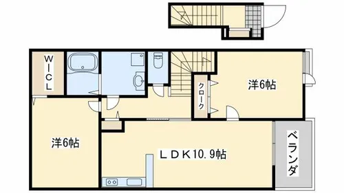 ハピネス【2階】の間取り